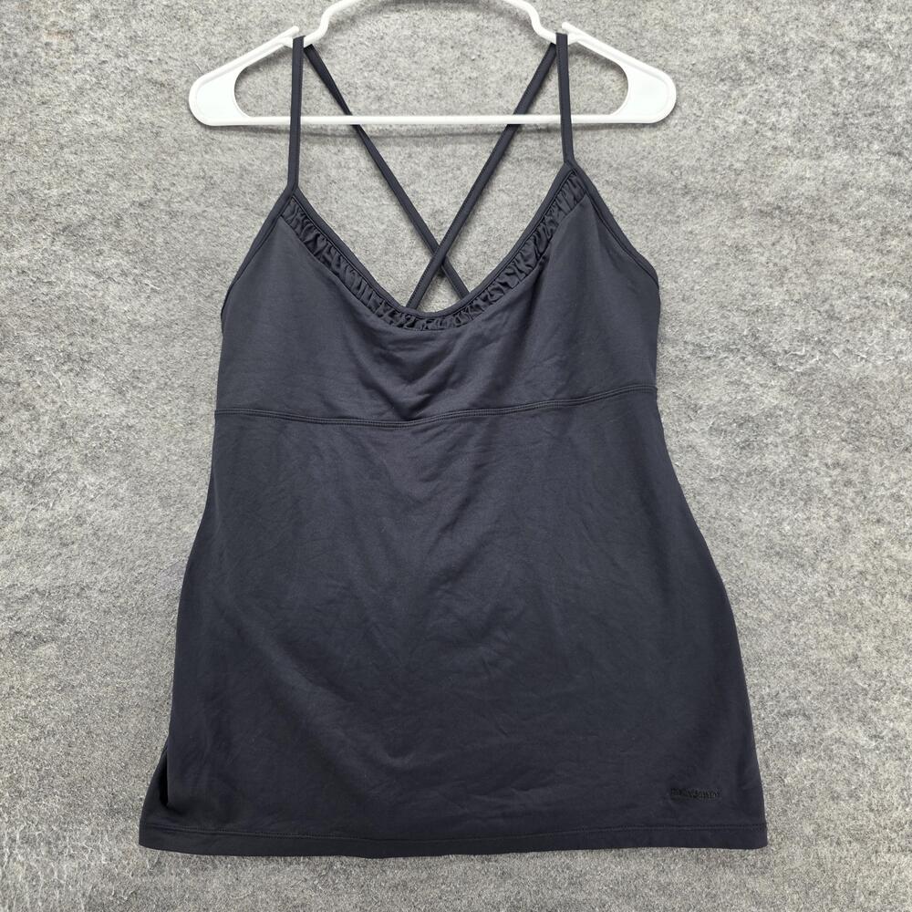Patagonia Tank Womens L Black Camisole Scoop Neck Strappy Athletic Yoga